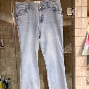 Flying Monkey High Rise Boot Stretch Light Wash Jeans, Size 34 (18)